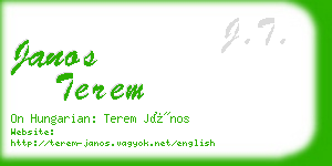 janos terem business card